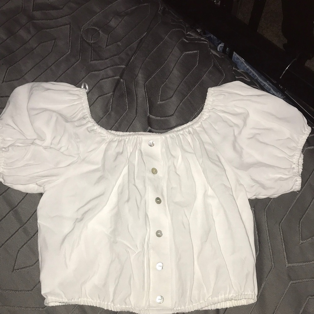 Candies white crop top